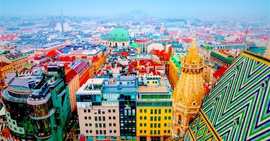 Illustration for the “Top places to visit in Austria” section of the Austria guide