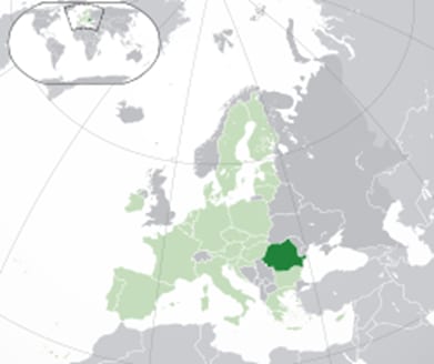 Illustration for the “Location” section of the Romania guide